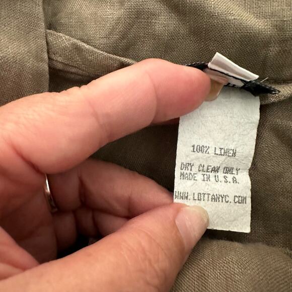 Lotta Stennson Rare Brown Wide Leg Hip Slinger Boho Coastal Grandma Linen Pants - Picture 8 of 8